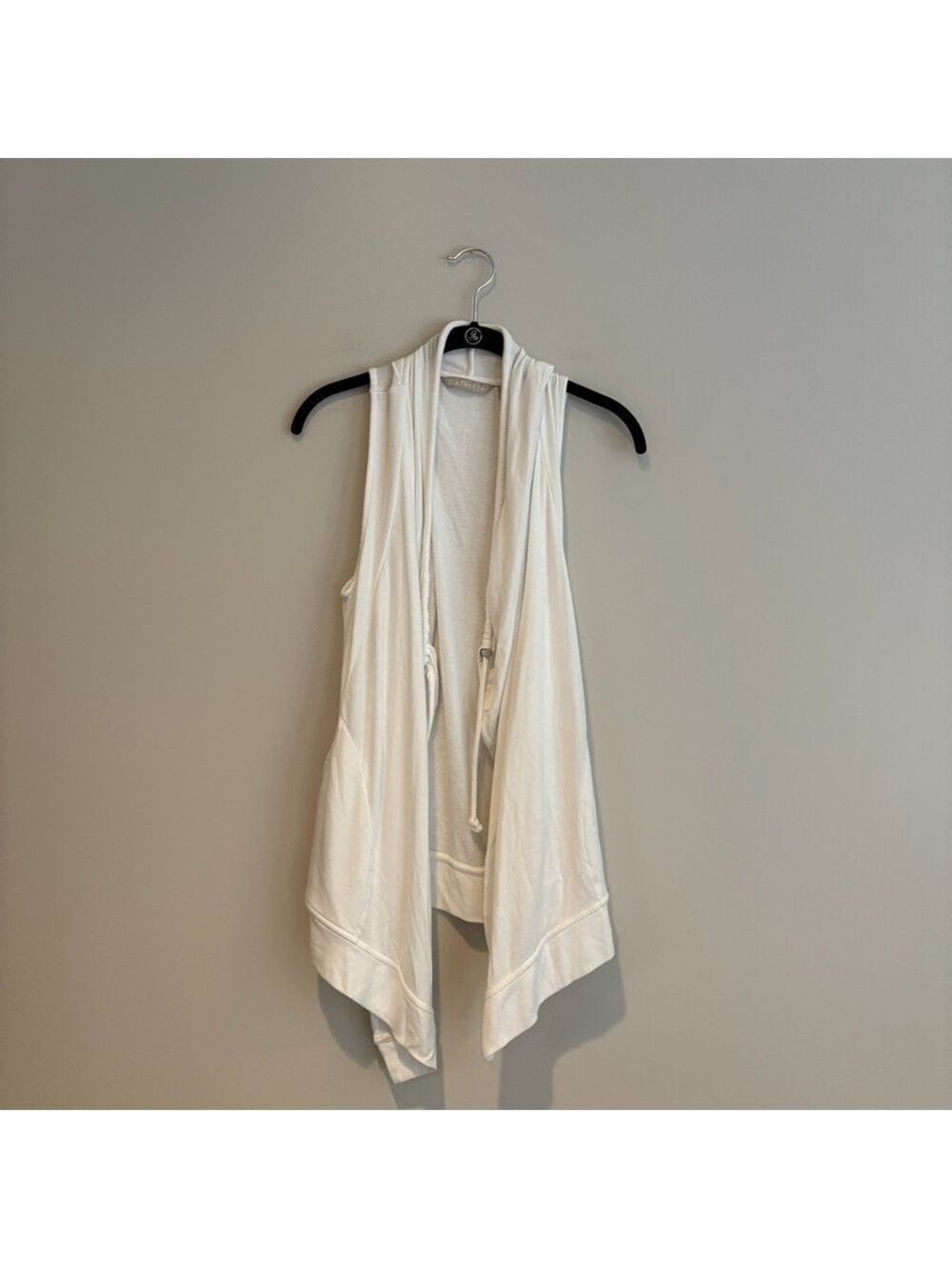 Athleta White Drape Vest Size S